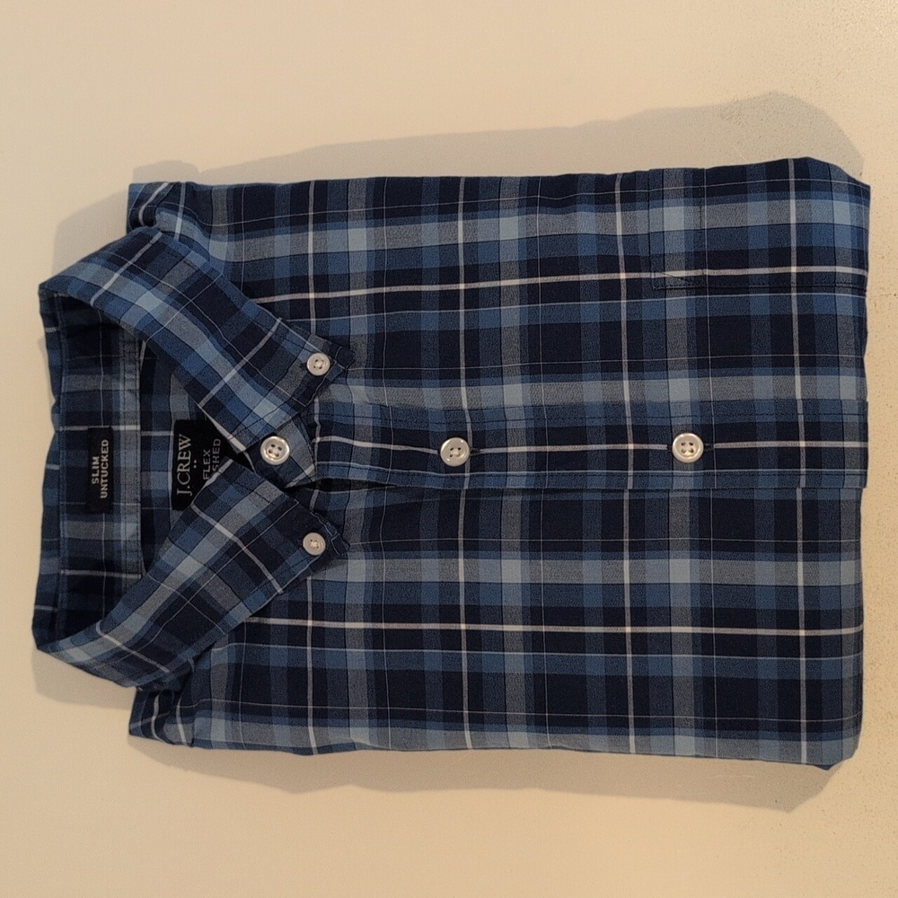 J. Crew Men's Large Slim Untucked Flex Washed Long Sleeve Shirt Style #BI051 - Picture 15 of 15